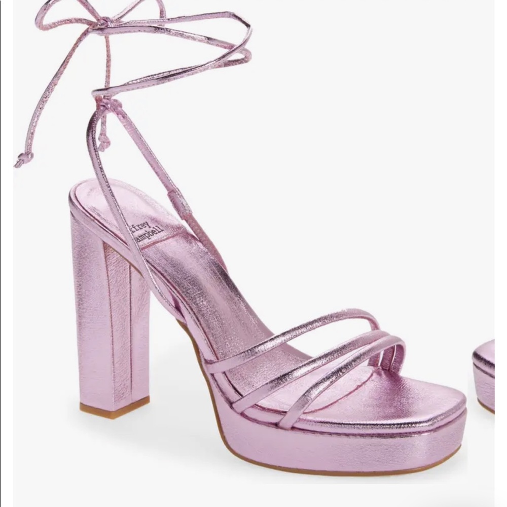 Jeffrey Campbell Metallic Pink Platform Heels